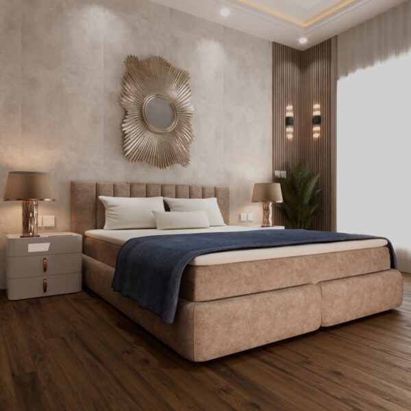 Boxspring Luna Lichtbruin