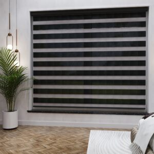 Duo rolgordijn zwart dicht